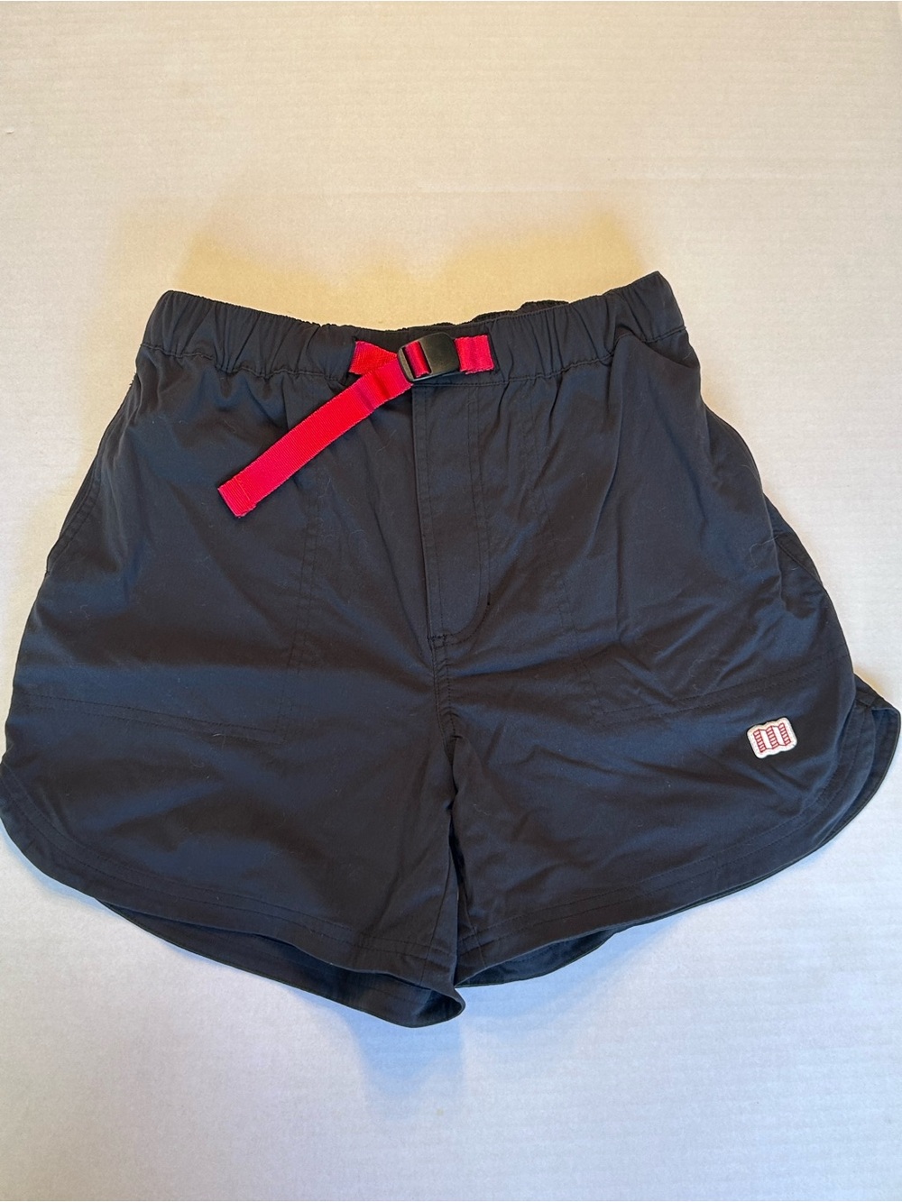 Topo Designs River Short - Women's Black Red Size Small 4”
